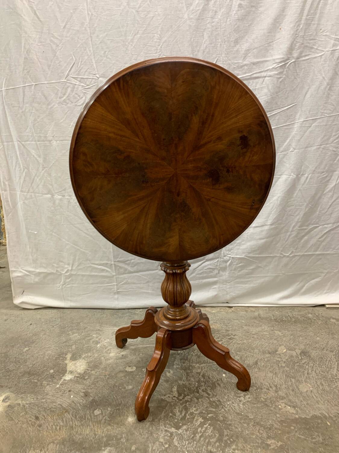 Antique Louis Philippe Walnut Tilting Pedestal Table