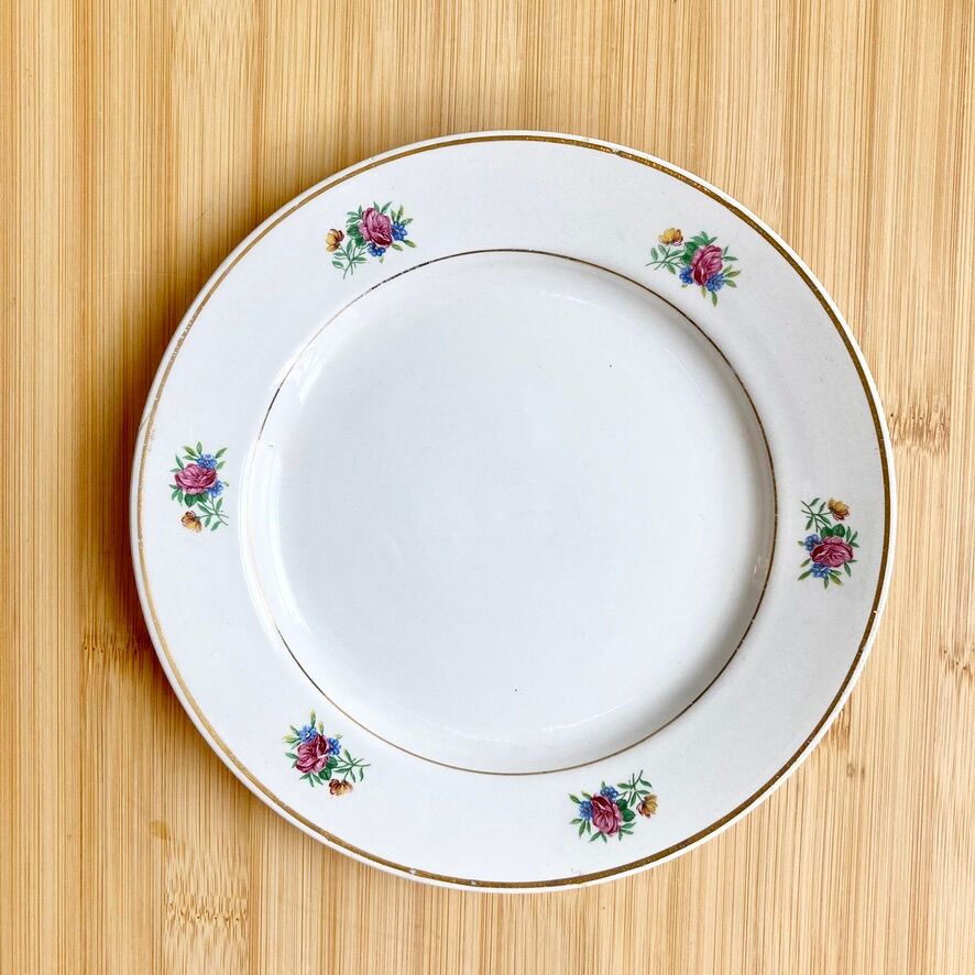 6 dessert plates demi-porcelaine Lunéville