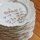 12 assiettes à dessert en porcelaine ancienne décor polychrome floral début XXe
