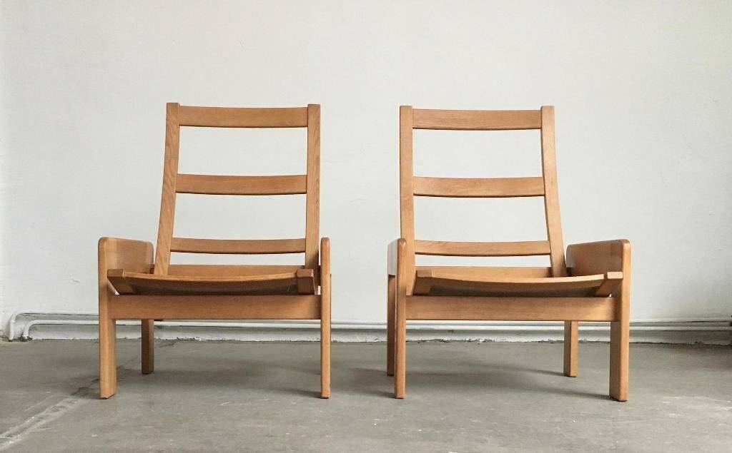 Vintage lounge chair set in Swedish beech by Yngve Ekström for Swedese, 1970s.