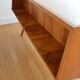 Scandinavian feet compass desk 1960 vintage teak