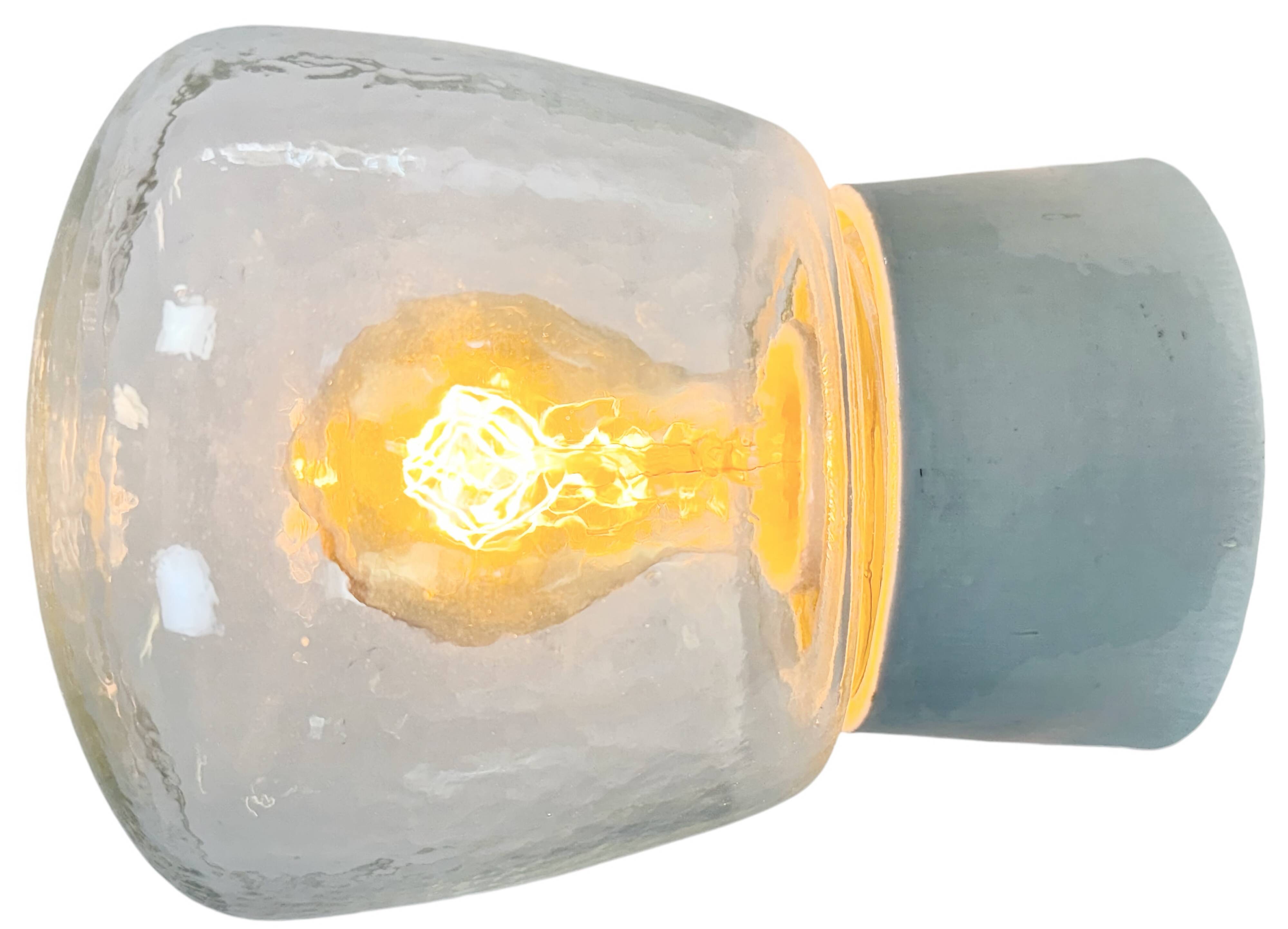 Vintage White Porcelain Ceiling Light, 1970s
