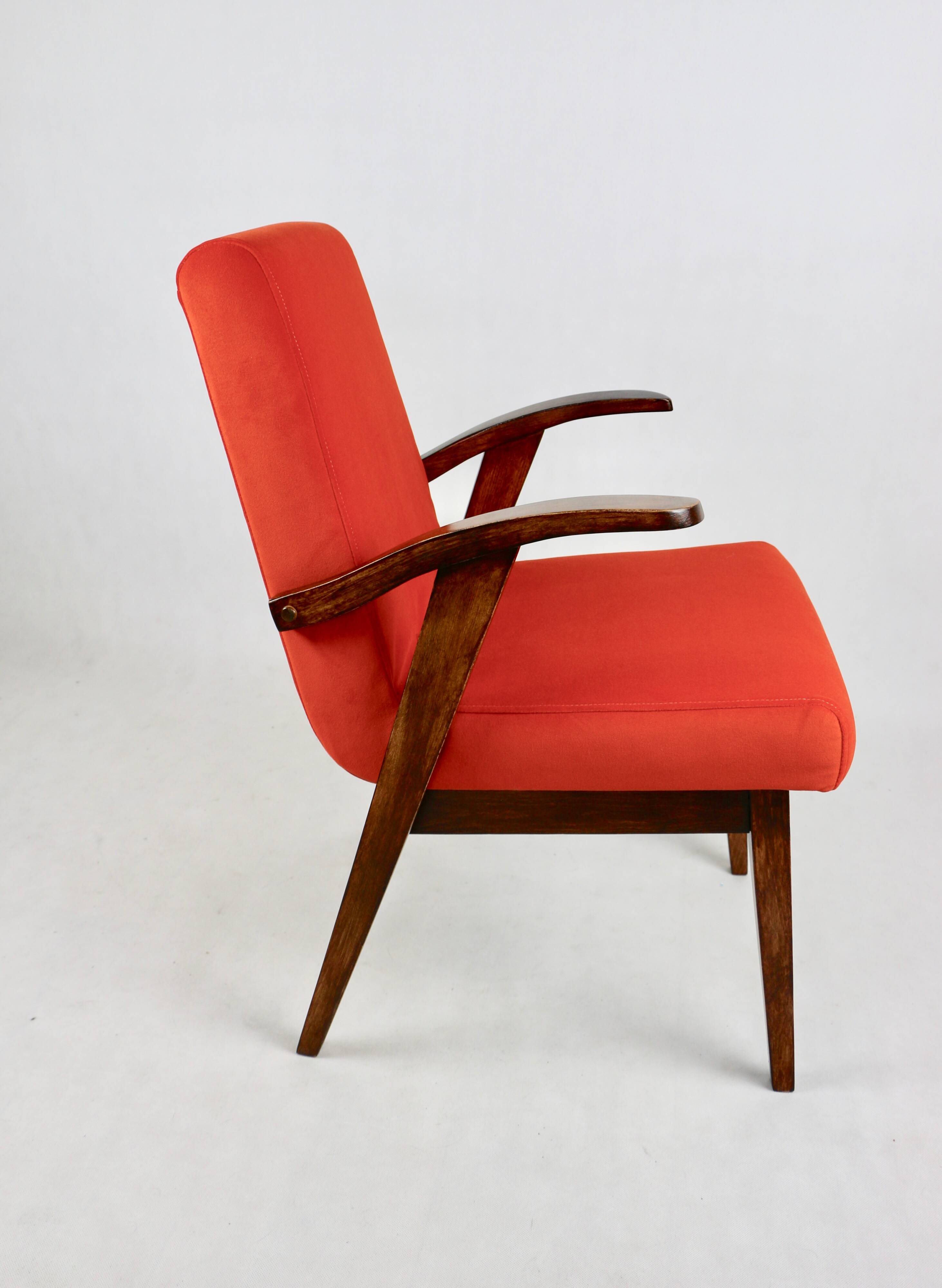 Vintage armchair 300-123, design by M. Puchała, orange - available 2 pieces
