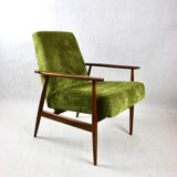 Vintage Green Olive Fox Easy Chair, 1970s
