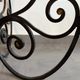 Vintage floor lamp in wrought iron and opaline.