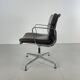 Eames brown leather EA 208 Soft Pad Group chair made by Vitra for Herman Miller