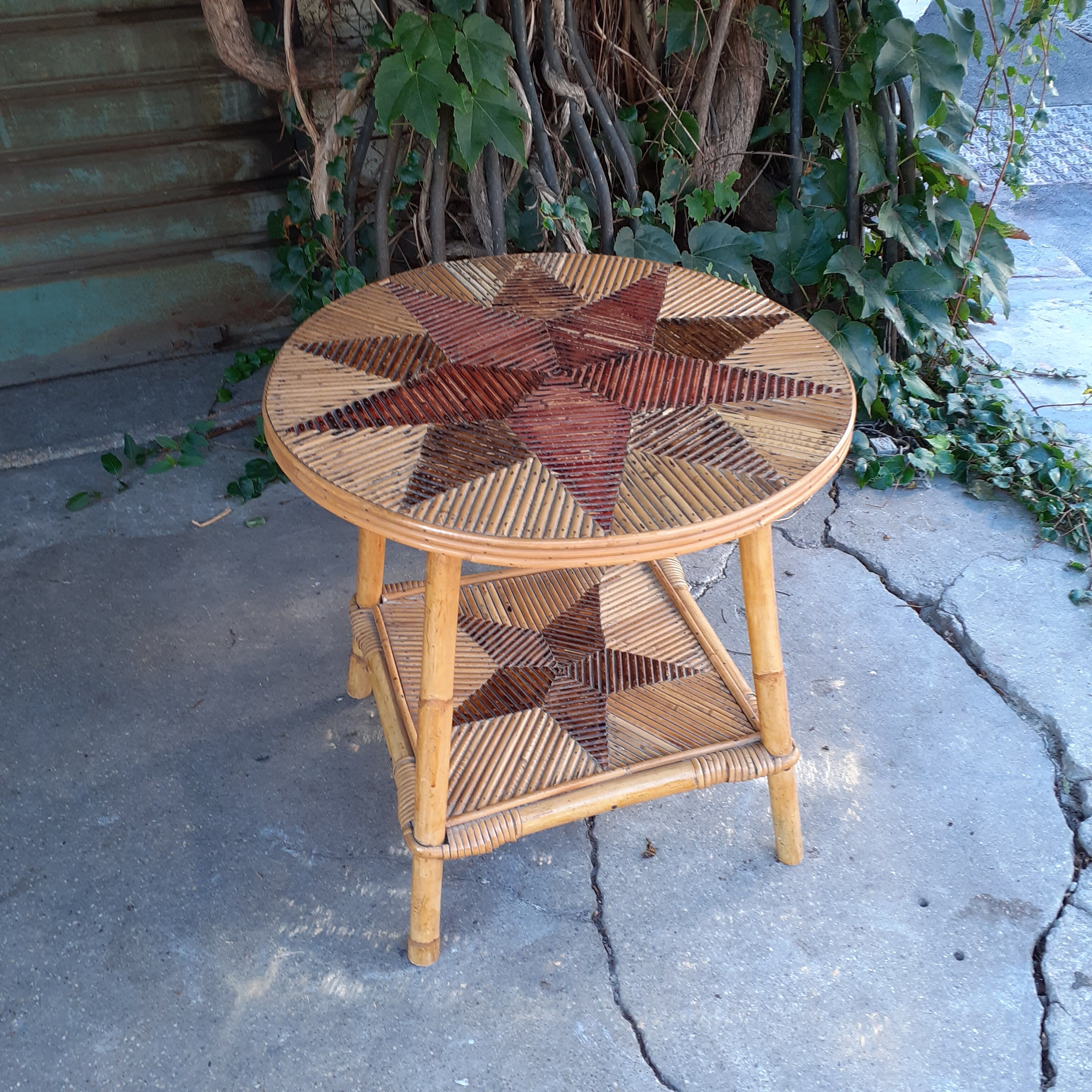 Rattan coffee table