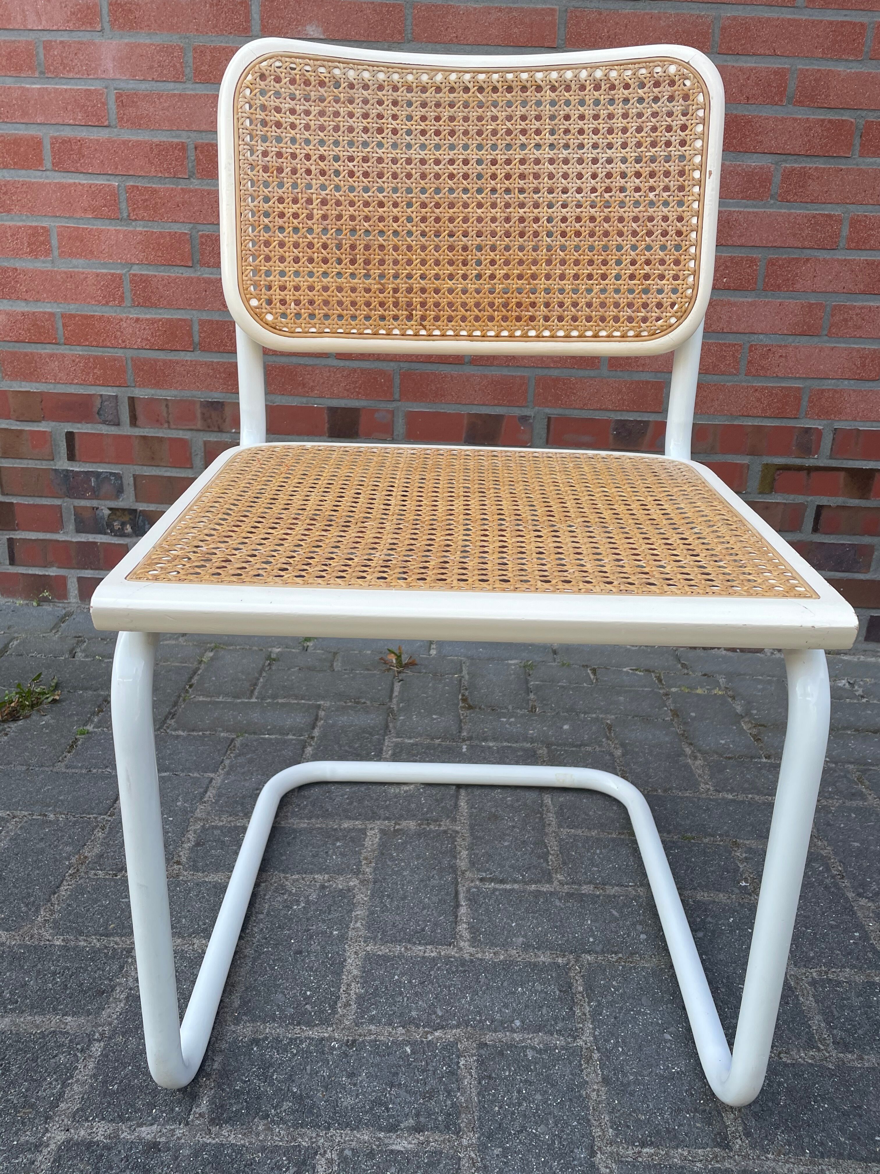 Cesca dining room chair designed by Marcel Breuer