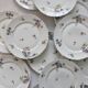 10 assiettes plates vintage fleuries en porcelaine Haviland