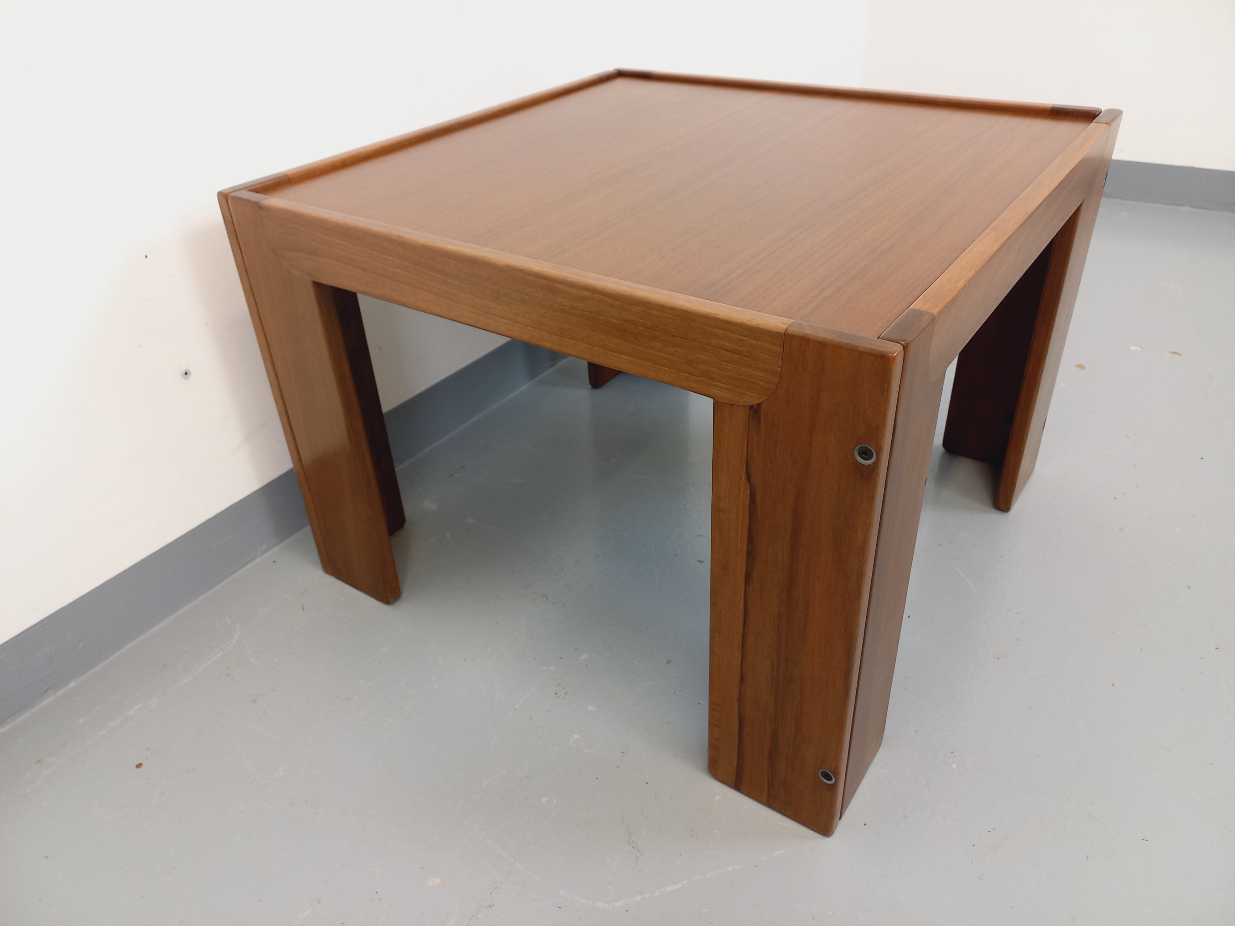 Vintage Italian square coffee table by Afra and Tobia Scarpa for Cassina