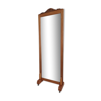 Miroir art-déco psyché sur roulettes