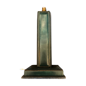 Pied de lampe en cuir