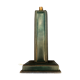 Green leather lamp base circa 1960