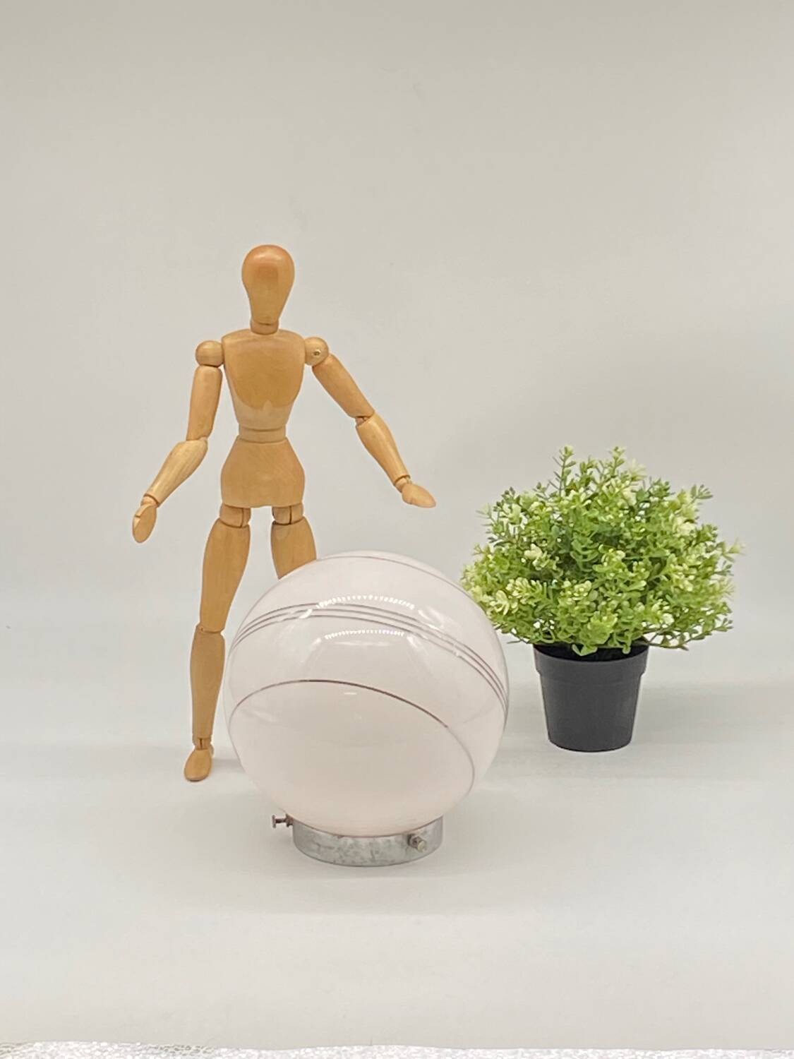 Lamp / pendant / chandelier opaline ball, vintage, art deco