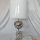 Pied de lampe Philippe Barbier, inox, 1970