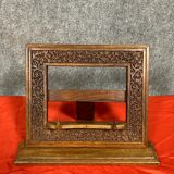 Table lectern in solid oak carved twentieth century