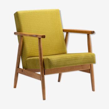 Fauteuil vert lime b-7727 des années 1970.