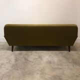 Scandinavian olive green sofa 60s