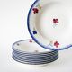 Set of 9 Digoin Sarreguemines soup plates, Mary-Lou model, 1940