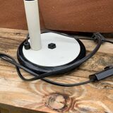 Vintage desk lamp aluminor made in france white and black metal and plastic