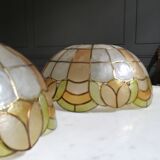 Pair of mother-of-pearl lampshades