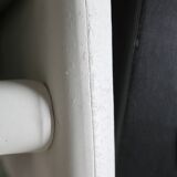 Maralunga sofa by Vico Magistretti, Cassina, white leather, Italy, circa 1970