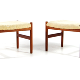 Danish retro 1960s wool teak tabout