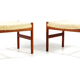 Danish retro 1960s wool teak tabout