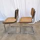 Set of 2 Vintage Cesca Cane Chair: 1970s Italian Mid-Century Modern Dining