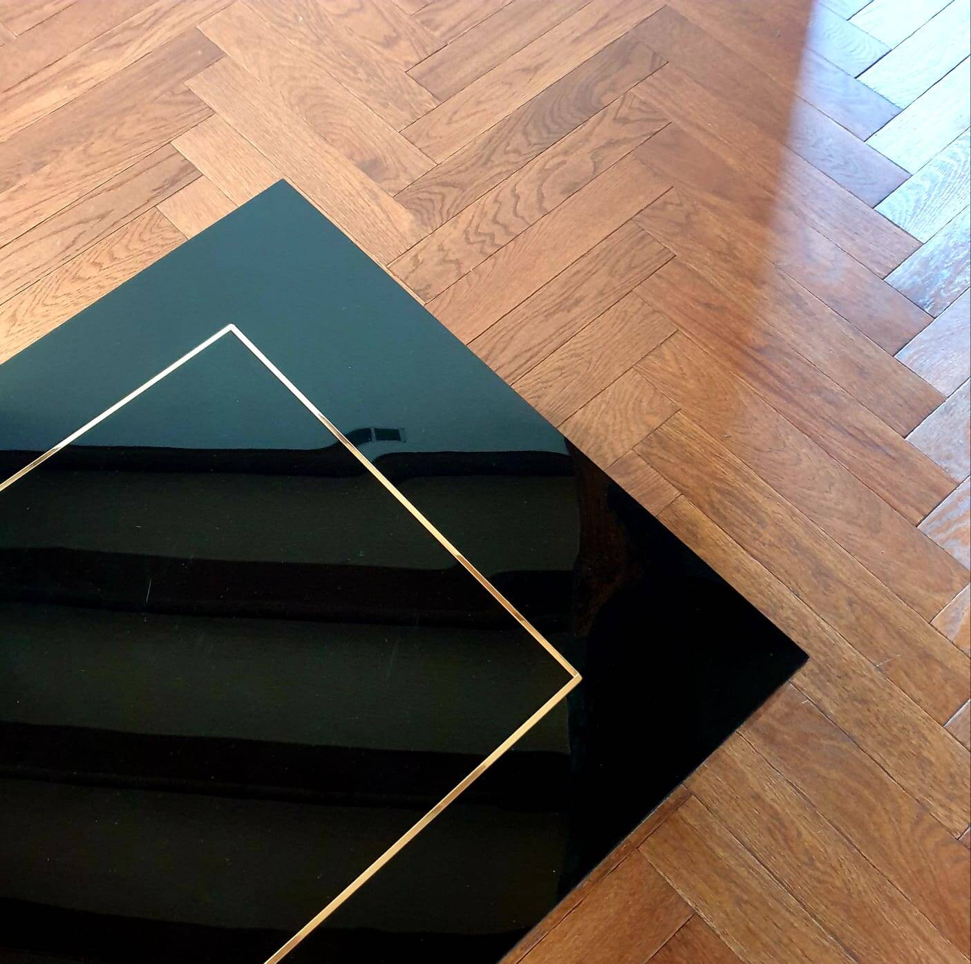 Ligne Roset lacquered coffee table vintage 70s/80s