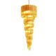 Amber quadriedro murano glass twister chandelier