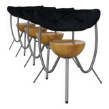 4x Postmodern Dining Chair by Rob Eckhardt, 1980s NEW upholstery
