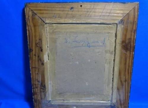 Vintage Signed Oil Painting Landscape Lake & Trees Scene