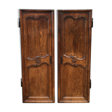 Pair of solid oak cabinet doors