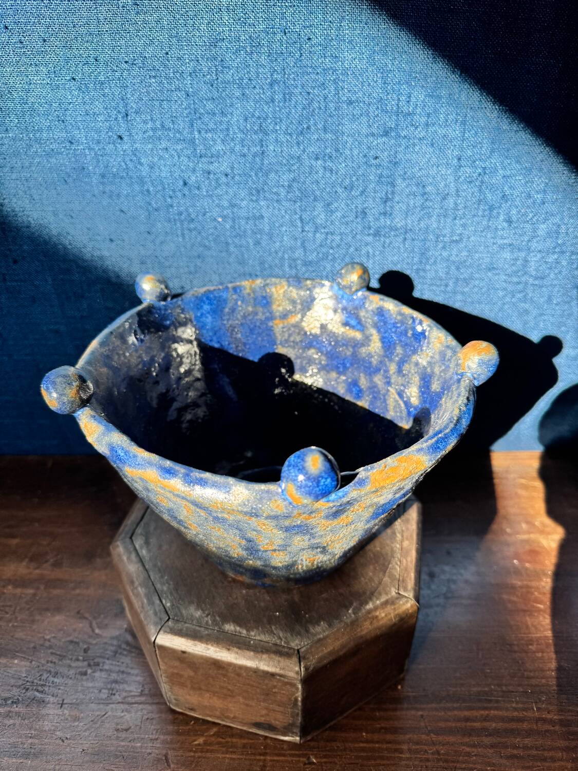 Art Deco enamelled ceramic pocket bowl Madoura Vallauris
