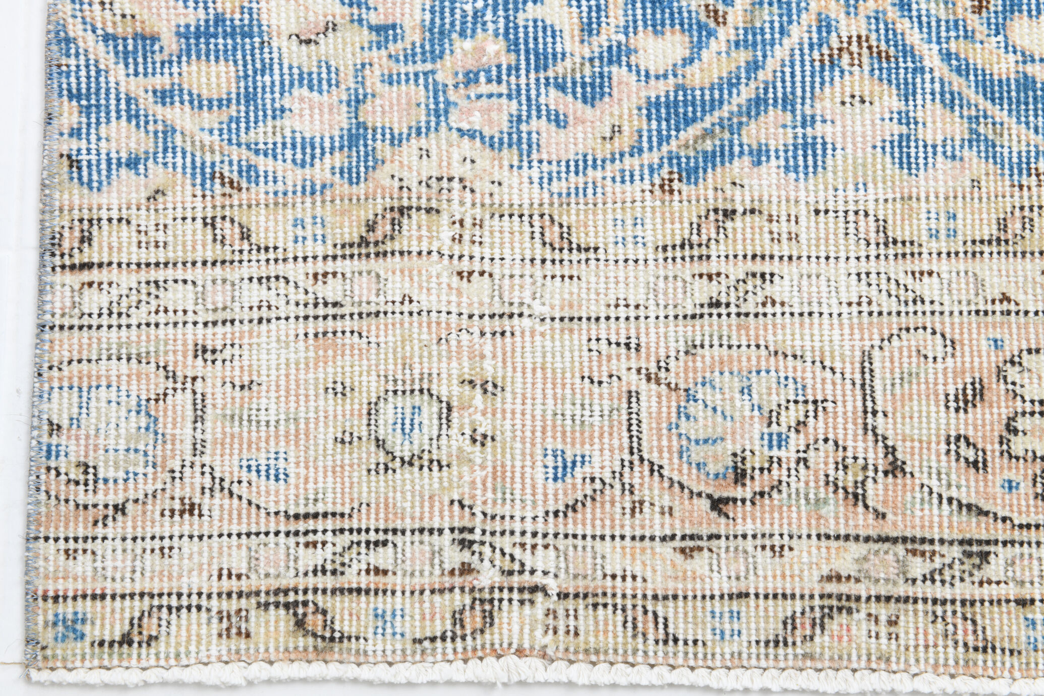 3x10 Turkish vintage runner rug hand-made blue runner 3x10 runner 310x75cm