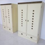Pair of Wardrobes, Austro Hungarian, Viennese secession style, 1900s