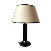 50s black leather lamp