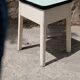 Tabouret à cirage en bois et formica, années 60