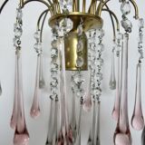 Crystal chandelier "water drop" in Murano glass, Italy