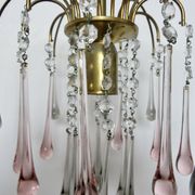 Crystal chandelier "water drop" in Murano glass, Italy