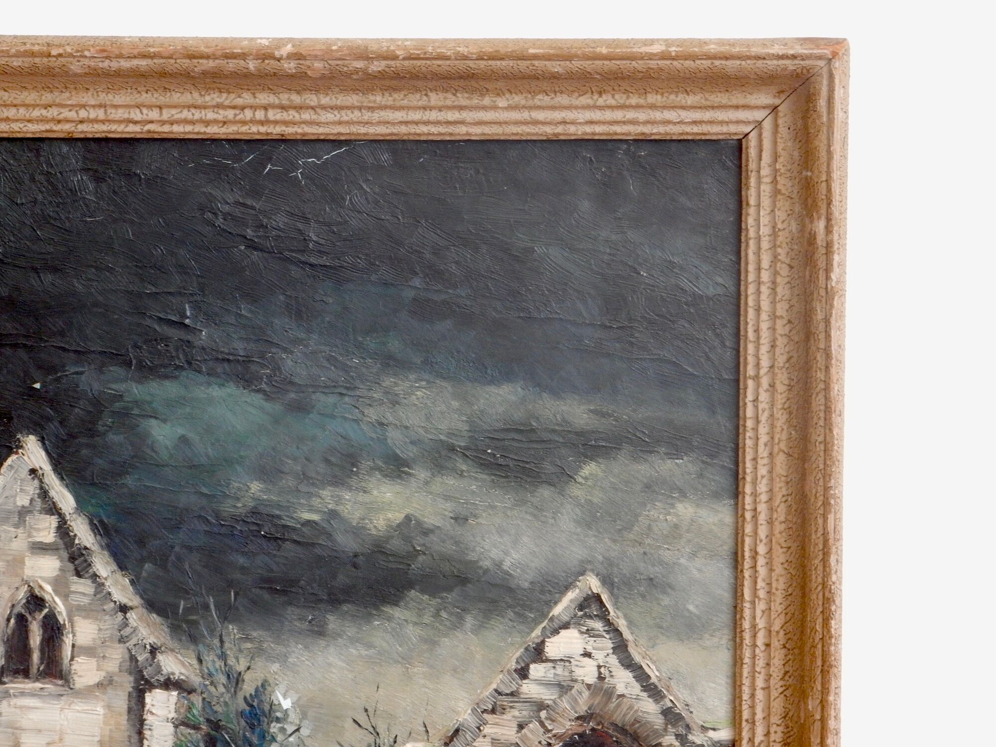 Oil on canvas painting storm sky country gallery