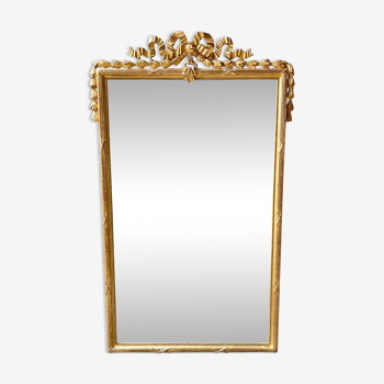 Louis XVI style mirror in gilded wood 176x109cm