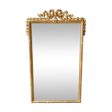 Louis XVI style mirror in gilded wood 176x109cm