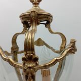 Gilded bronze lantern & curved glass in Louis XV / Rococo style