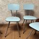 4 chaises en Formica bleu