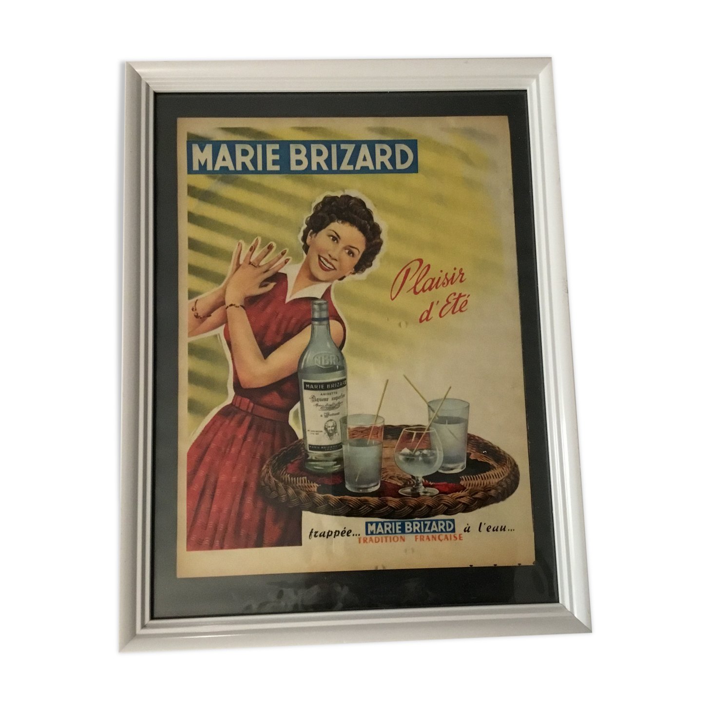 Authentic plastic advertising poster a4 under plastic frame 33x43