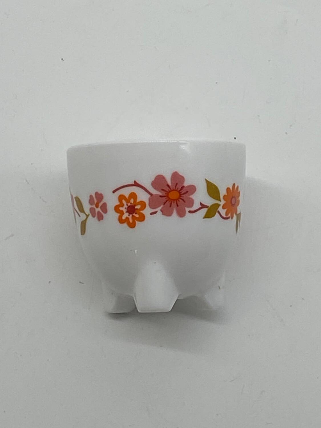 Set/lot of arcopal france egg cups, scania, vintage, flowers