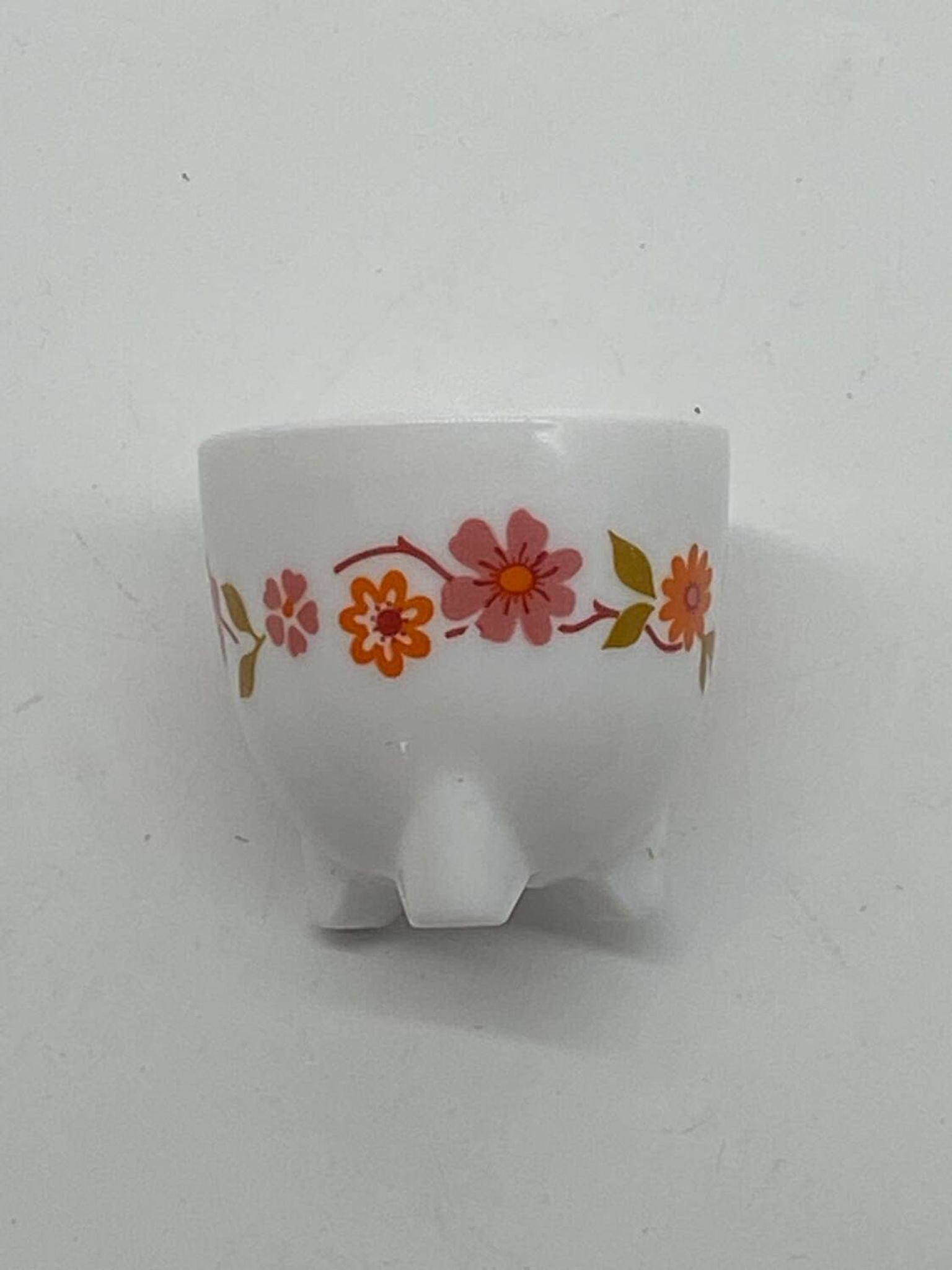 Set/lot of arcopal france egg cups, scania, vintage, flowers