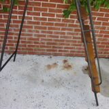 Old stepladder in metal and wood